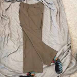 Brooks Brothers Cavalry twill pleated trousers.